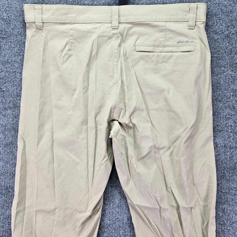 Eddie Bauer Pants Mens 34x32 (34x31.5) Khaki Tan Hiking Outdoor Nylon Stretch - Picture 4 of 8